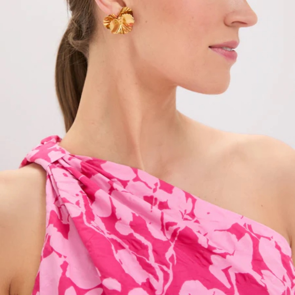 Tuckernuck Vibrant Pink Floral One-Shoulder Dress - Picture 7 of 10
